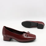 ESCARPINS MI-TALONS EN CUIR VERNIS