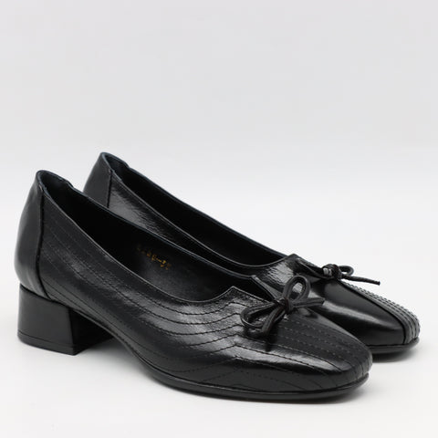 ESCARPINS MI-TALONS EN CUIR VERNIS