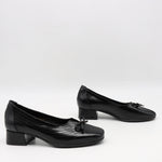 ESCARPINS MI-TALONS EN CUIR VERNIS