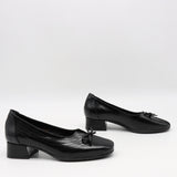ESCARPINS MI-TALONS EN CUIR VERNIS