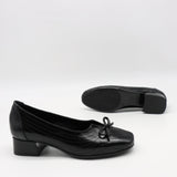 ESCARPINS MI-TALONS EN CUIR VERNIS