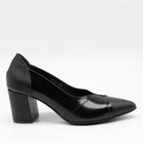 ESCARPINS À TALONS EN CUIR BI-MATIÈRE