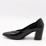 ESCARPINS À TALONS EN CUIR BI-MATIÈRE