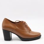 DERBIES À TALONS EN CUIR