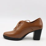 DERBIES À TALONS EN CUIR
