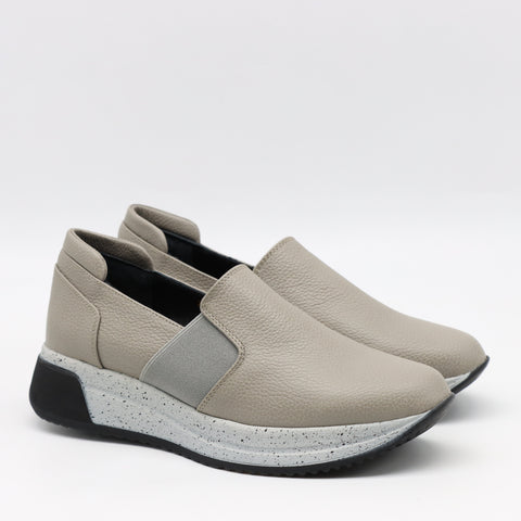 BASKETS À ÉLASTIQUE EN CUIR