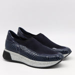 BASKETS STRETCH ET CUIR EFFET SERP