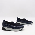 BASKETS STRETCH ET CUIR EFFET SERP