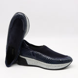 BASKETS STRETCH ET CUIR EFFET SERP