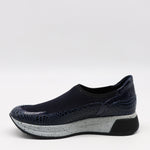 BASKETS STRETCH ET CUIR EFFET SERP