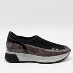 BASKETS STRETCH ET CUIR EFFET SERP