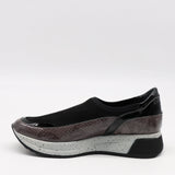 BASKETS STRETCH ET CUIR EFFET SERP
