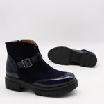 BOTTINES BI-MATIÈRE À SEMELLE CRANTÉE
