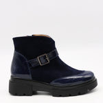 BOTTINES BI-MATIÈRE À SEMELLE CRANTÉE