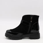 BOTTINES BI-MATIÈRE À SEMELLE CRANTÉE