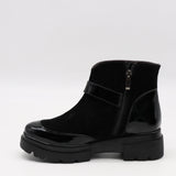 BOTTINES BI-MATIÈRE À SEMELLE CRANTÉE