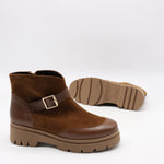BOTTINES BI-MATIÈRE À SEMELLE CRANTÉE