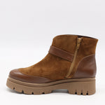 BOTTINES BI-MATIÈRE À SEMELLE CRANTÉE