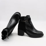 BOTTINES À TALONS EN CUIR