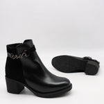 BOTTINES À TALONS EN CUIR