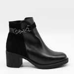 BOTTINES À TALONS EN CUIR