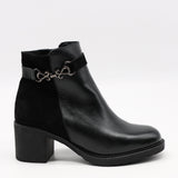 BOTTINES À TALONS EN CUIR