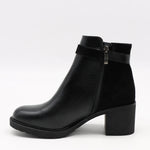 BOTTINES À TALONS EN CUIR