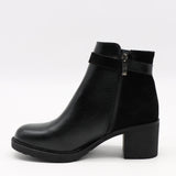 BOTTINES À TALONS EN CUIR
