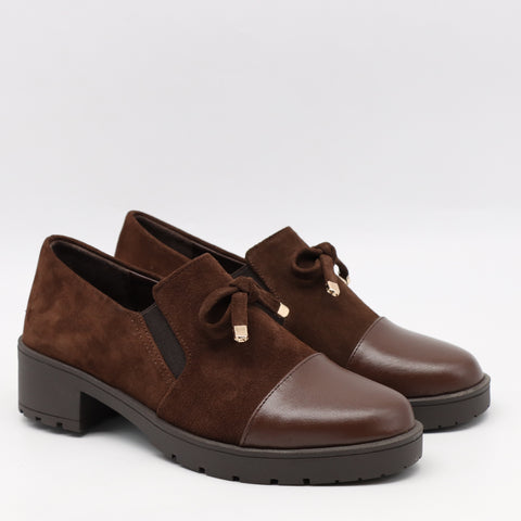 CHAUSSURES À TALONS EN DAIM CUIR