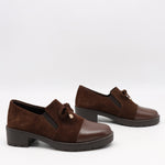 CHAUSSURES À TALONS EN DAIM CUIR