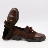 CHAUSSURES À TALONS EN DAIM CUIR