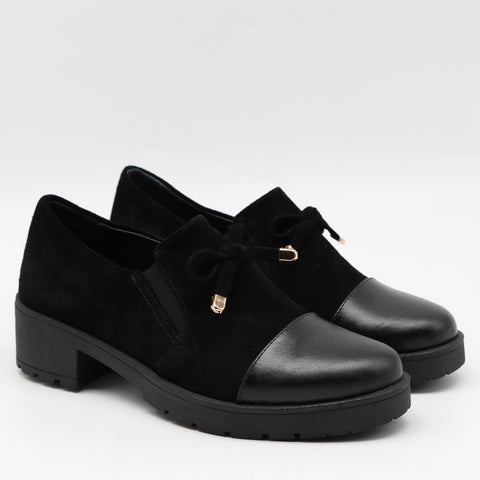 CHAUSSURES À TALONS EN DAIM CUIR