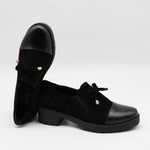 CHAUSSURES À TALONS EN DAIM CUIR
