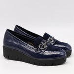 CHAUSSURES COMPENSÉES EN CUIR VERNIS