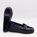 CHAUSSURES COMPENSÉES EN CUIR VERNIS