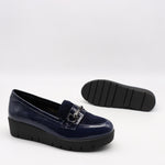 CHAUSSURES COMPENSÉES EN CUIR VERNIS