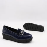 CHAUSSURES COMPENSÉES EN CUIR VERNIS