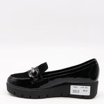 CHAUSSURES COMPENSÉES EN CUIR VERNIS