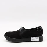 BASKETS EN DAIM CUIR