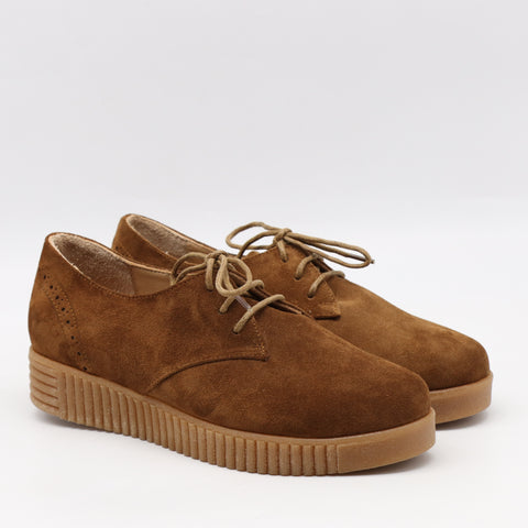 CHAUSSURES À LACETS EN DAIM CUIR