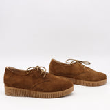 CHAUSSURES À LACETS EN DAIM CUIR