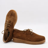 CHAUSSURES À LACETS EN DAIM CUIR