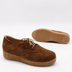 CHAUSSURES À LACETS EN DAIM CUIR