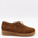 CHAUSSURES À LACETS EN DAIM CUIR