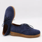 CHAUSSURES À LACETS EN DAIM CUIR