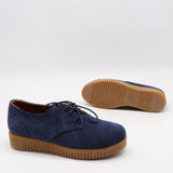 CHAUSSURES À LACETS EN DAIM CUIR