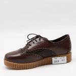 CHAUSSURES À LACETS EN CUIR VERNIS FROISSÉE