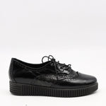CHAUSSURES À LACETS EN CUIR VERNIS FROISSÉE