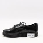 CHAUSSURES À LACETS EN CUIR VERNIS FROISSÉE