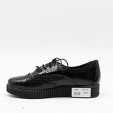 CHAUSSURES À LACETS EN CUIR VERNIS FROISSÉE